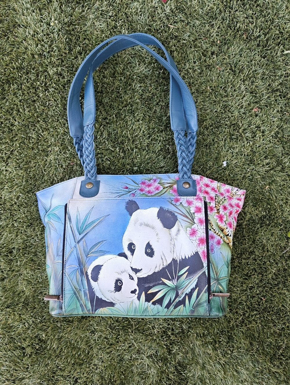 Pristine Anna by Anuschka Panda Organizer Tote - Cherry Blossoms & Bamboo